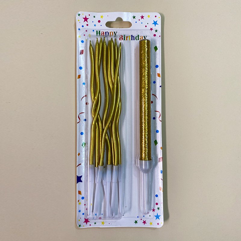 New 8+1 Curve Candle Cake Decorating Supplies Colorful Birthday Candle Birthday Party Cake Decoration Baking Decorating Supplies