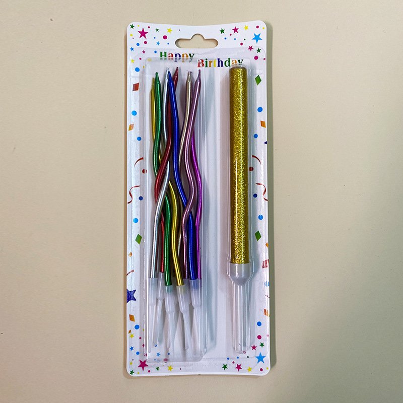 New 8+1 Curve Candle Cake Decorating Supplies Colorful Birthday Candle Birthday Party Cake Decoration Baking Decorating Supplies