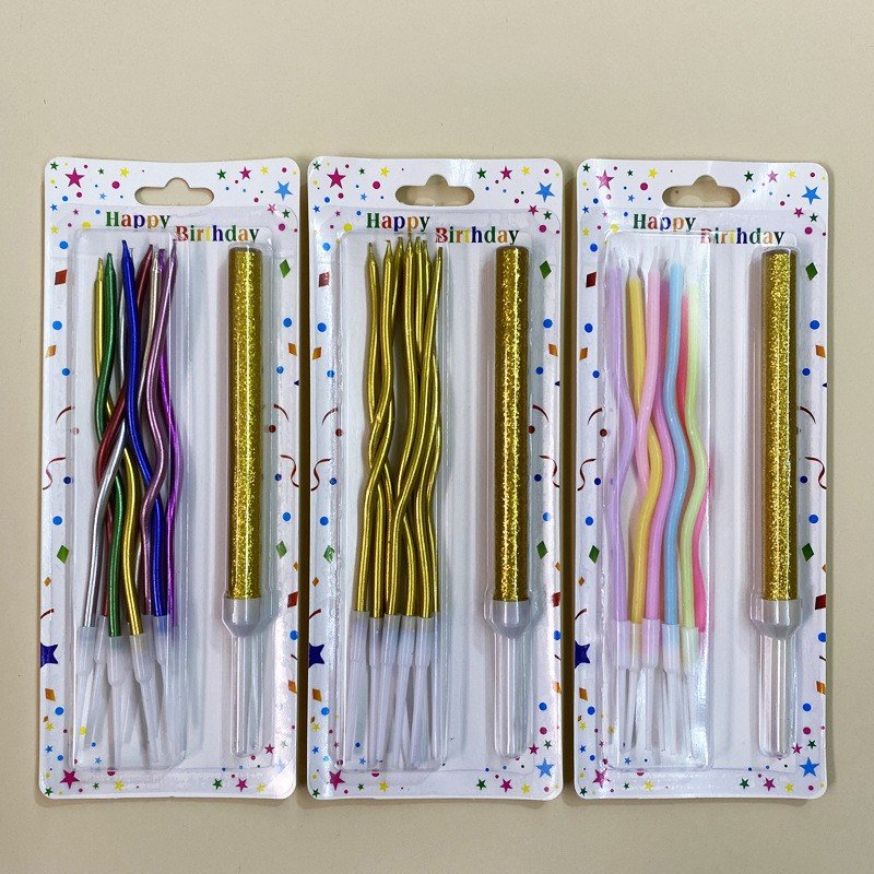 New 8+1 Curve Candle Cake Decorating Supplies Colorful Birthday Candle Birthday Party Cake Decoration Baking Decorating Supplies