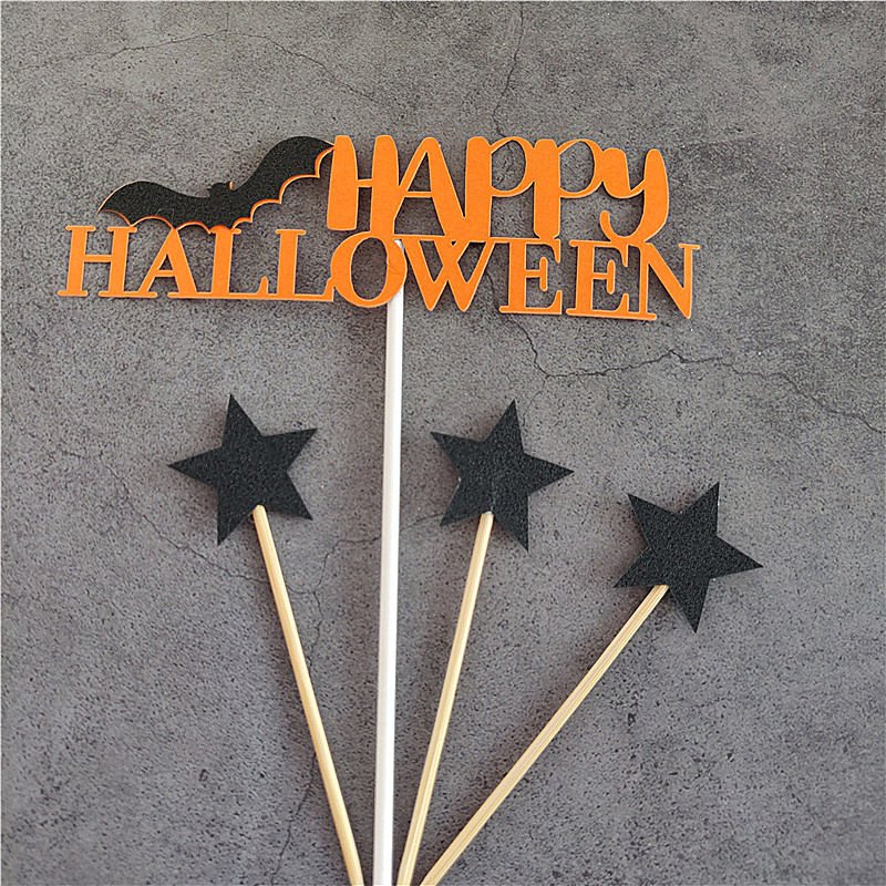 Halloween party supplies Cake decoration Witch Ghost cake topper Happy Halloween funny topper for kids party