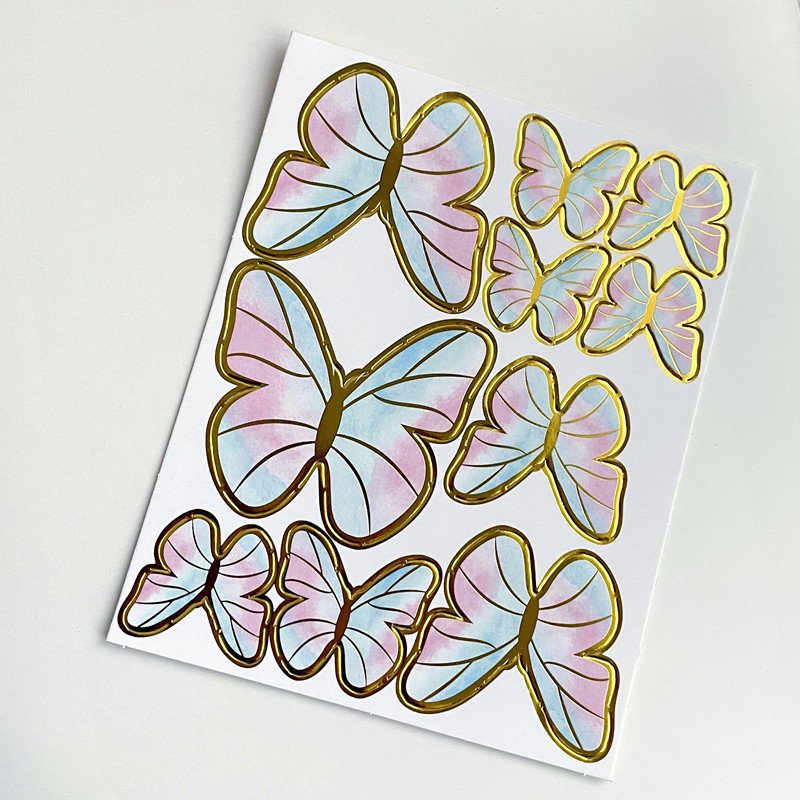Wholesale Baking Birthday Party Cake Decorating Supplies Paper Cake Accessories Topper Butterfly Cake Topper