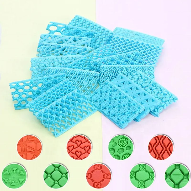 Different Patterns Cake Fondant Embossing Molds Lace Flower Cookie Biscuit Embosser Cutter Cake Decorating Tools