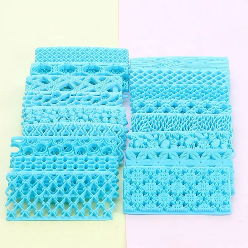 Different Patterns Cake Fondant Embossing Molds Lace Flower Cookie Biscuit Embosser Cutter Cake Decorating Tools