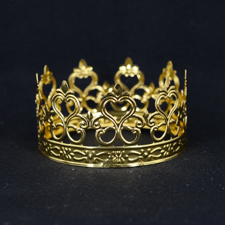 Mini Crown Cake Decoration Tiara Gold Silver Crown Topper Wedding Party Princess Birthday Baking Dessert Decor Supplies