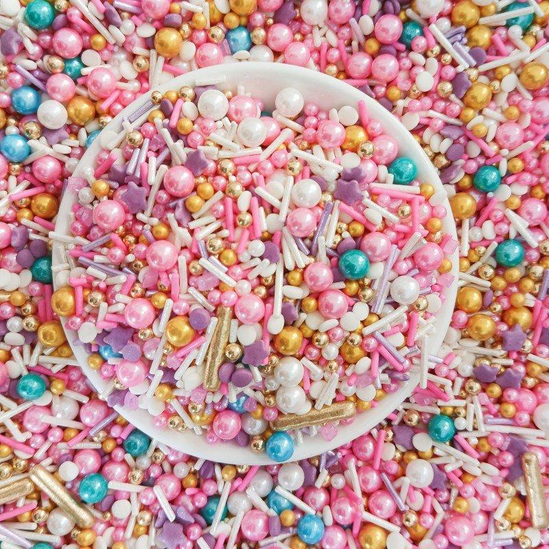 Wholesale Bakery Decoration Ingredients Rainbow Material Ice Cream Simulation mixed Sprinkles for Cake Sugar Decorations