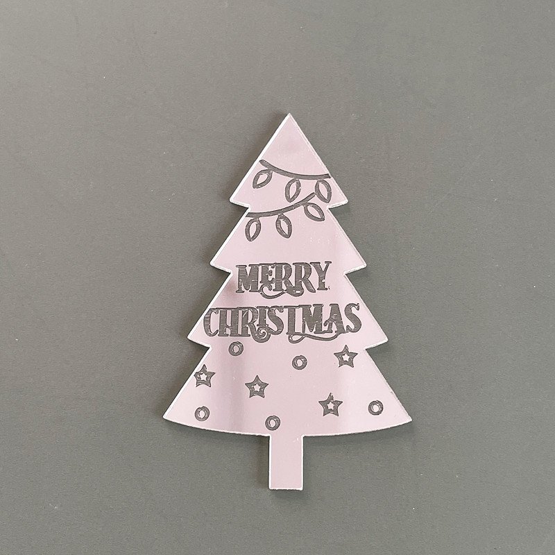 1PC Merry Christmas Acrylic Cake Topper Christmas Tree Cake Decorating Supplies Christmas Party Acrylic Cupcake Topper Wholesale