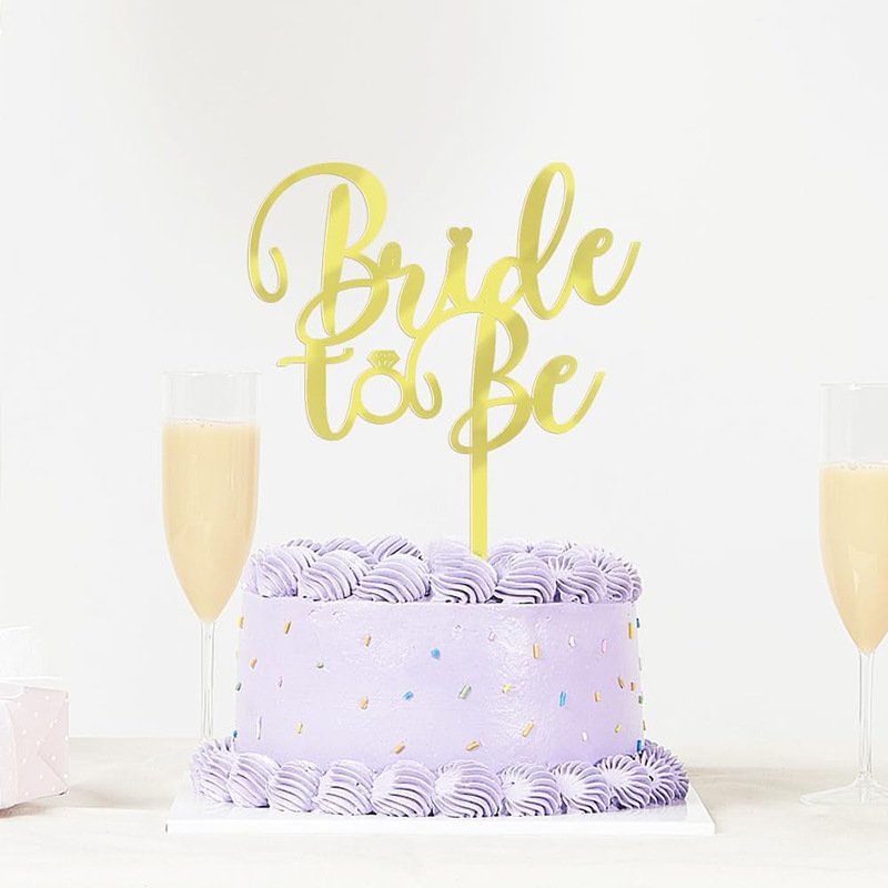 best selling wedding anniversary gold acrylic Bride To Be Cake Topper cake decoration supplies valentine day cake accessories