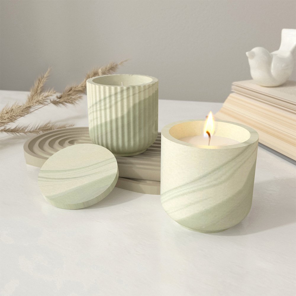 Striped Cylinder Wax for Candle Making Candlestick Kit Candlelight Dinner Decor Candle Jars for Making Custom Molds for Candles