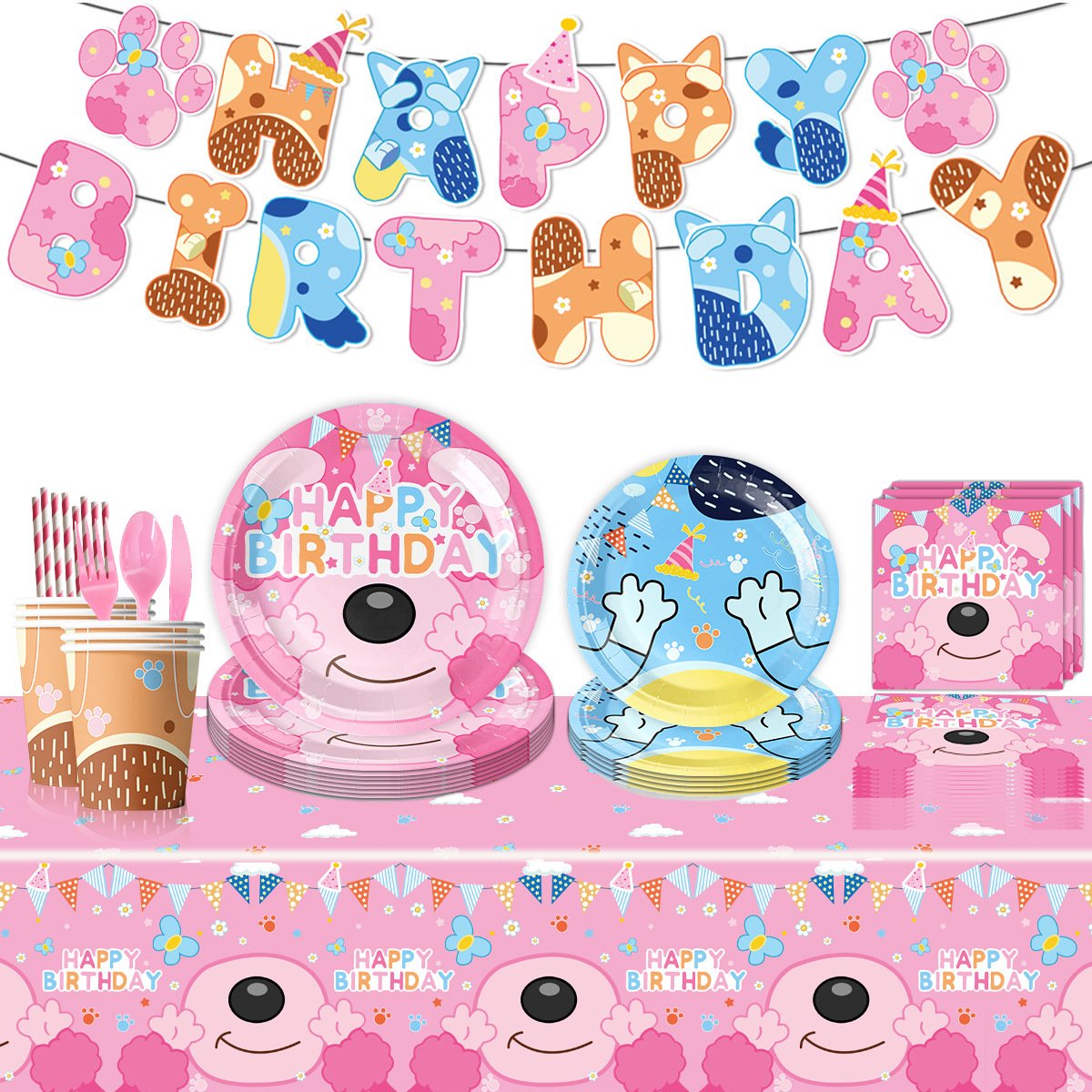 Cartoon Birthday Party Decoration Animation Cake Topper Disposable Cake Decoration Party Supplies for Birthday Picnic