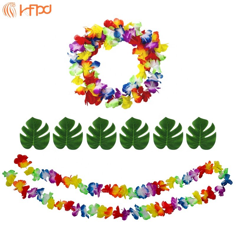 Hawaiian table skirt home picnic birthday party decorations Colorful Decor Grass Skirt Curtain Summer Luau Beach Party Supplies