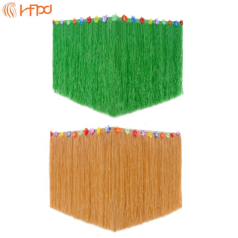 Hawaiian table skirt home picnic birthday party decorations Colorful Decor Grass Skirt Curtain Summer Luau Beach Party Supplies