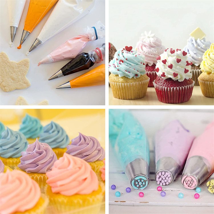 100pcs 12-Inch Anti-Burst Plastic Piping Bags for Pastry and Cake Decoration Decorative Packaging for Cookies Cupcakes