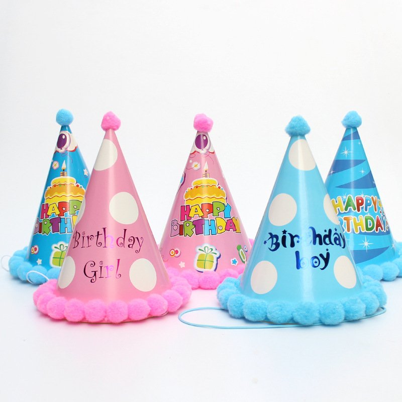Wholesale Birthday Hat Party New Product Paper Party Hat With Hot Stamp Triangle Pattern Birthday Celebrations Party Supplies