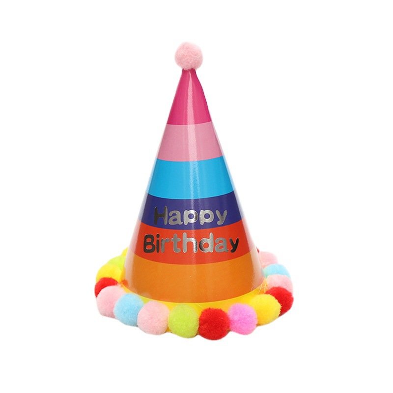 Wholesale Birthday Hat Party New Product Paper Party Hat With Hot Stamp Triangle Pattern Birthday Celebrations Party Supplies