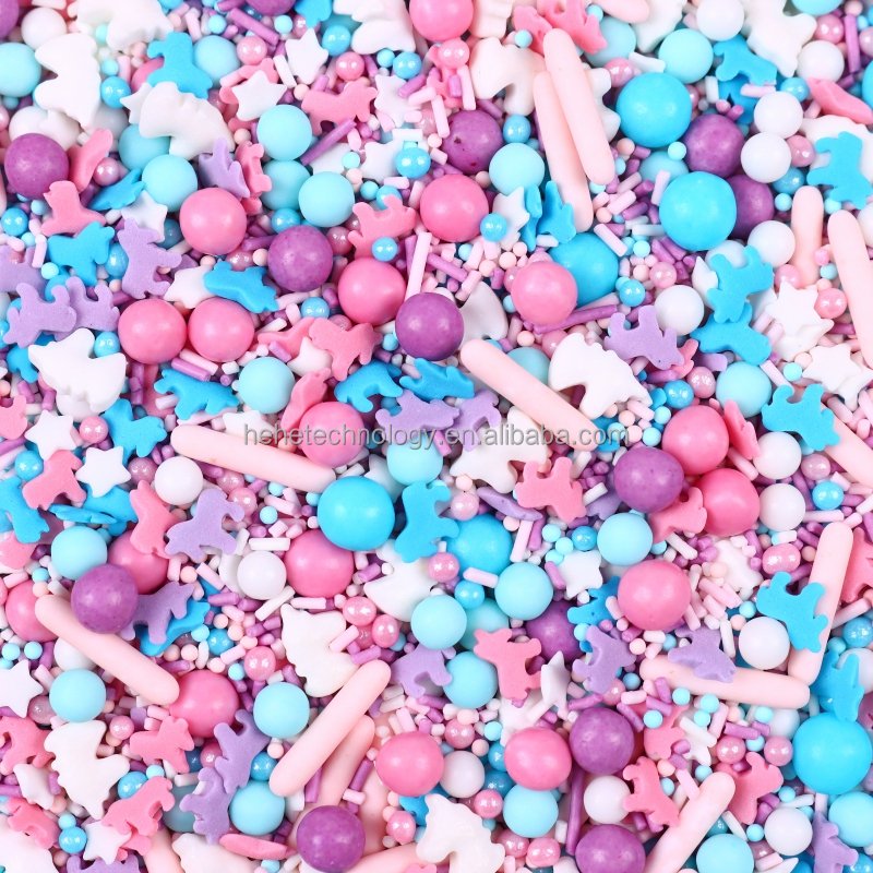 EU Standard Cake Decorating Supplies Sprinkles Polished Rainbow Candy Sprinkles Natural Sprinkles Cake Decoration for Cake Shop