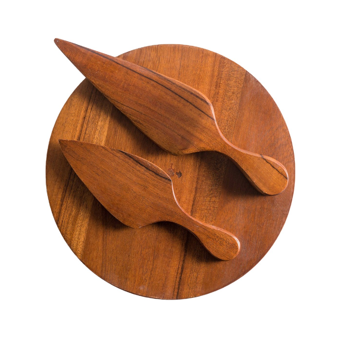 Designer Wooden Cake Stand With 2 Slicers A Multifunctional Piece For Organising Decoration And Even For Serving Cheese Snacks