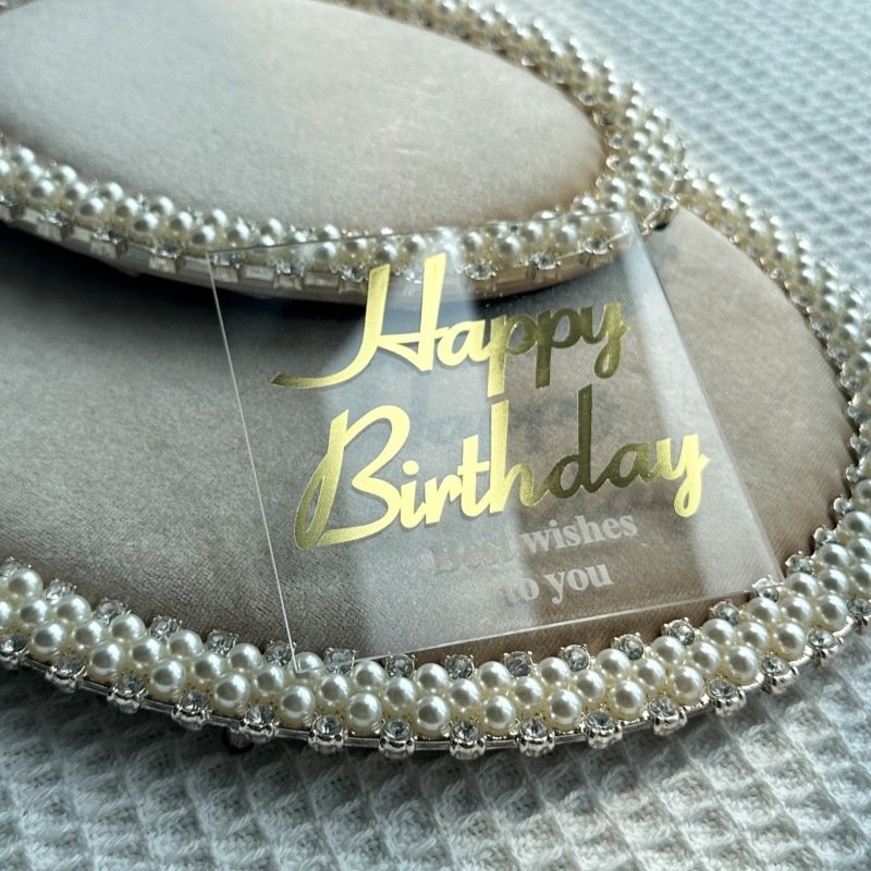 Happy Birthday Acrylic Cake Topper Supplies Birthday Dessert Cake Decorations