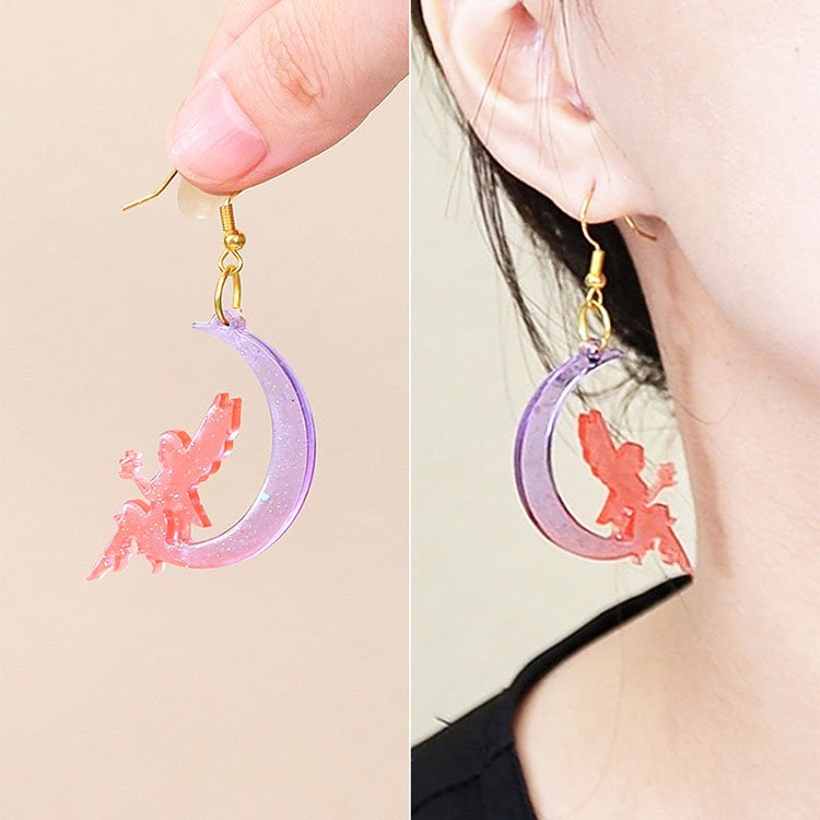 YS Pretty Girl Series Earrings Pendant Silicone Mold DIY Princess Model Dance Necklace Jewelry Decorative Handmade Accessories