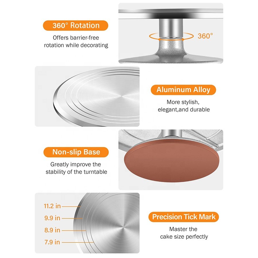 WINKITCHEN turntable baking tools cake decorating supplies items tools cake decorating set baking pastry cake tools