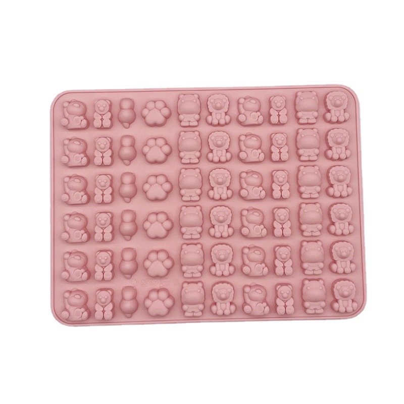 New 302 cute mini animal sweet resin chocolate bear cat claw silicone candy mold Kitchen supplies tools silicon chocolate moulds