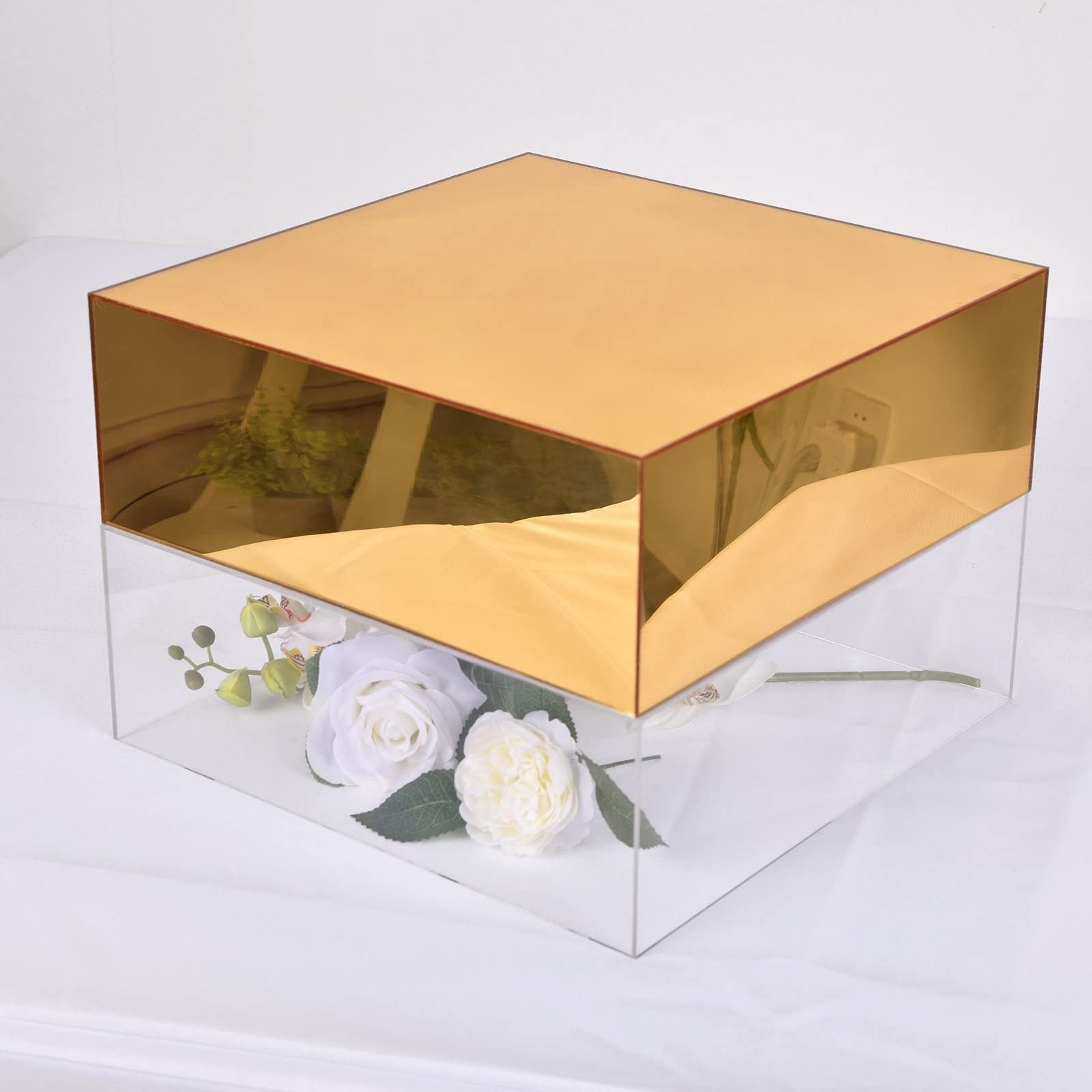 Factory wholesale Square birthday cake decorating supplies acrylic box Acrylic Cake Box Stand for Wedding Birthday and Party