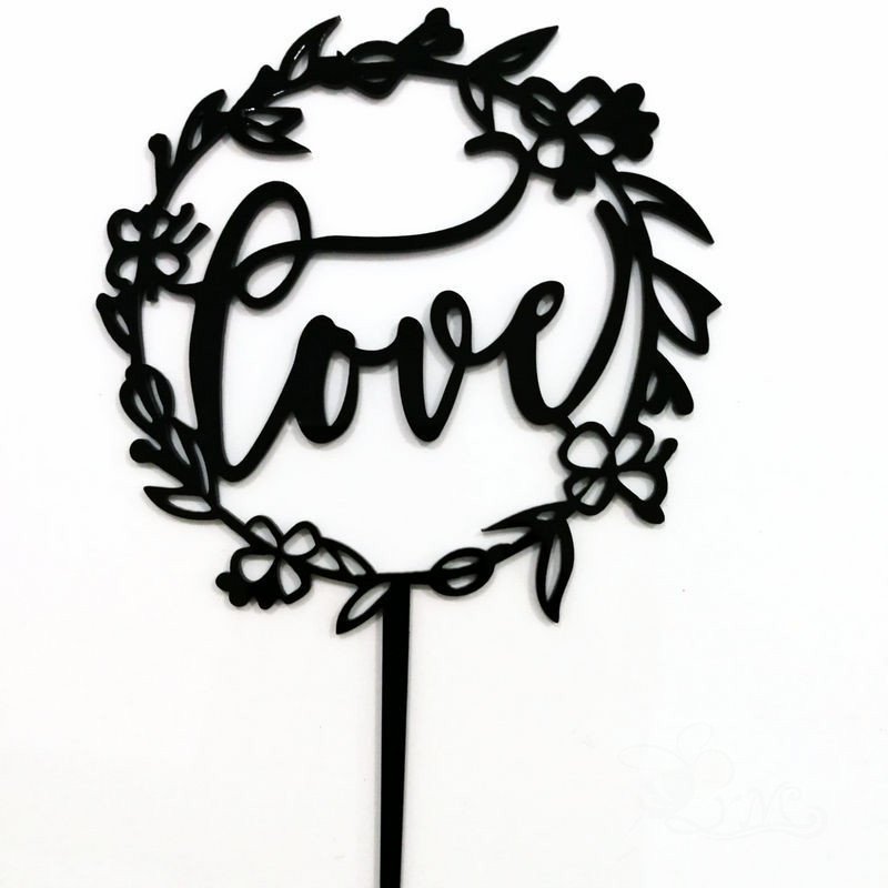 Acrylic laser cutting machine memorial day mr and mrs cake topper wedding party decoration custom cake topper