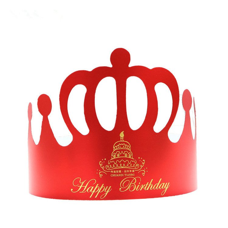 New Birthday Hats Party Supplies Bronzing Hat Crown Golden Color With Happy Birthday Letters Cake Decoration Supplies Wholesale