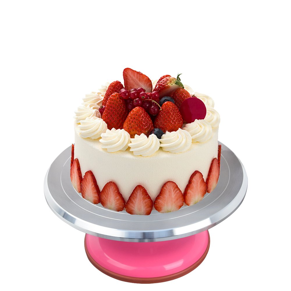 Factory Directly Professional Rotating 12 Inches Polish Aluminium Alloy Revolving Decorating Stand For Baking