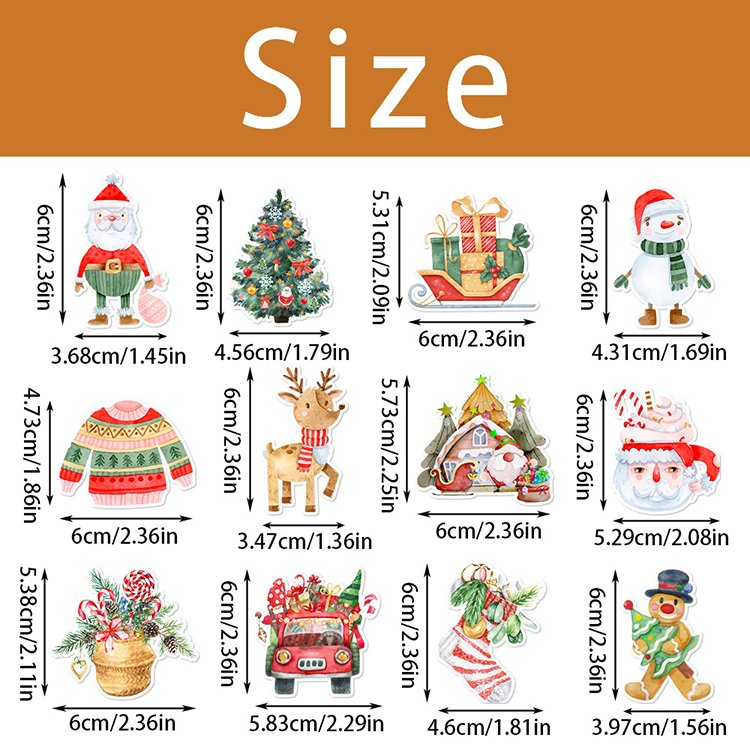 Hot Sell Christmas Tree Cake Topper Paper Cartoon Style Cake Insert Decoration Supplies