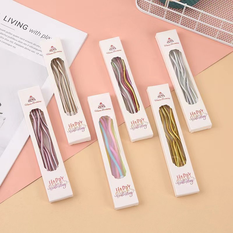 Hot Selling Cake Candles Beautiful Twisted candle Canke Candles Cake decorating Supplies