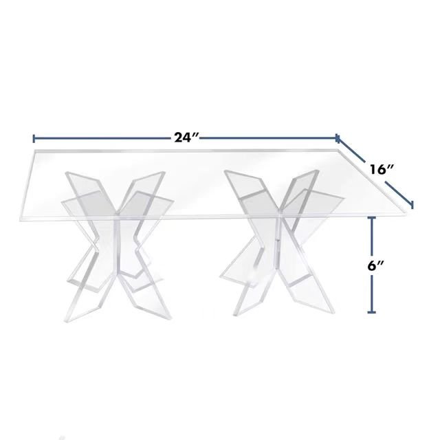 Factory Custom Acrylic Display Stand Acrylic Buffet Serving Tray Riser Acrylic pastry display rack