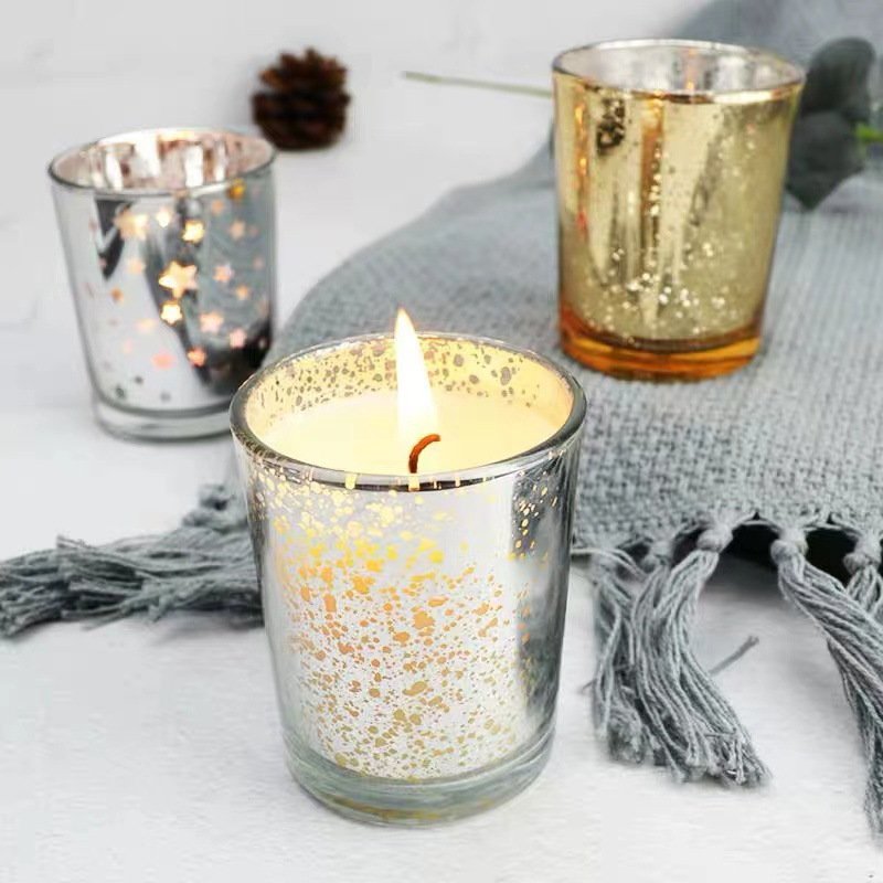 Wedding Centerpieces Party Supplies Holiday Day Table Decor Gold Glass Candle Holder Bulk Ideal Candle Jars