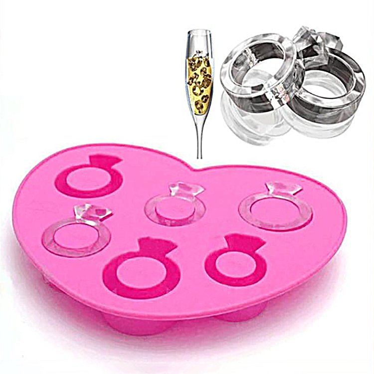 YS Factory Wholesale Ice Cube Maker Ring Titanic Diamonds Gem Cool Ice Cube Chocolate Tray Mold Silicone Mould Making Tools