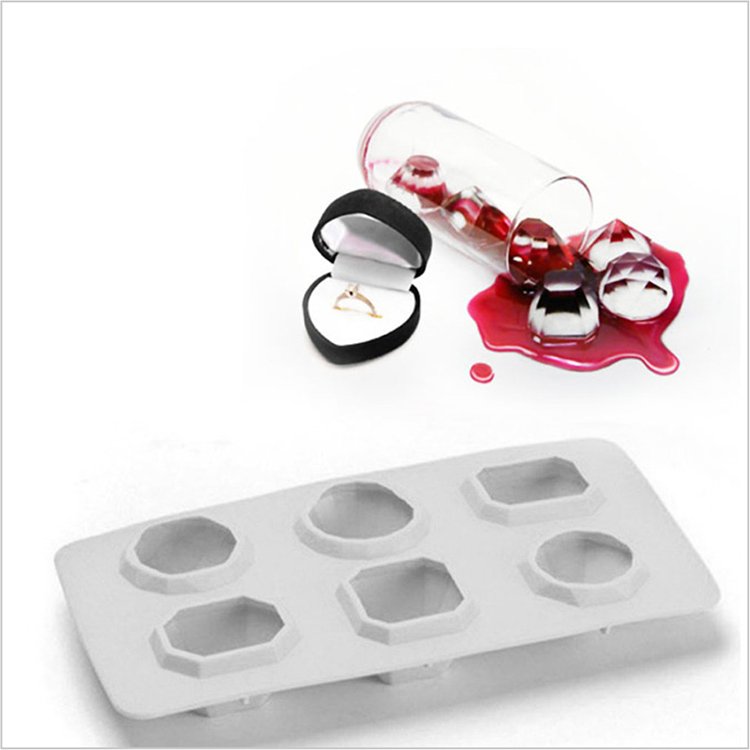 YS Factory Wholesale Ice Cube Maker Ring Titanic Diamonds Gem Cool Ice Cube Chocolate Tray Mold Silicone Mould Making Tools
