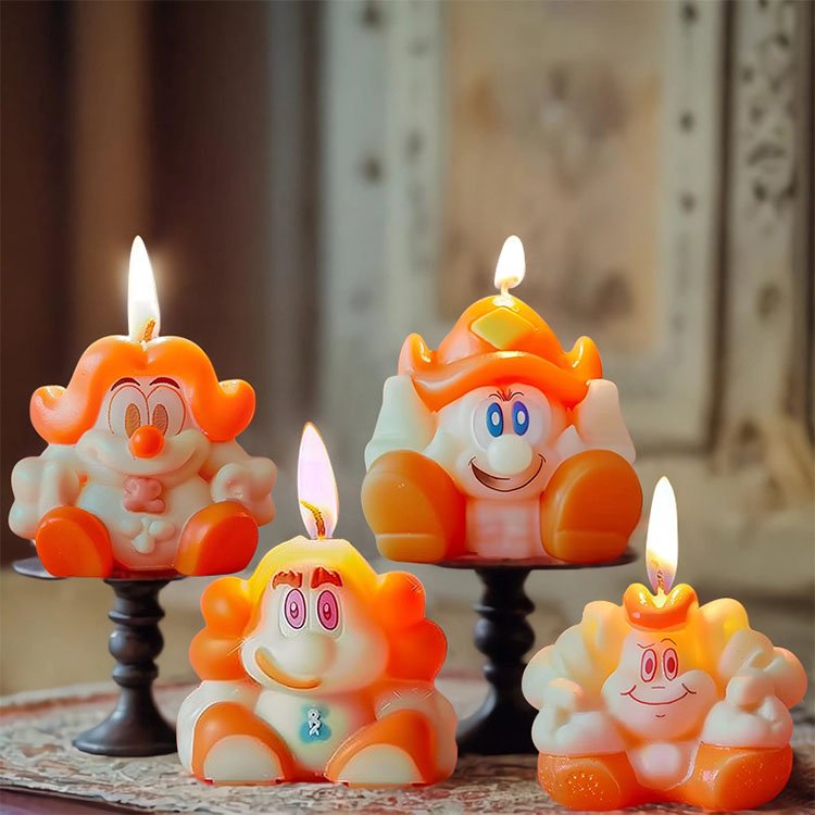 Clown Warrior Silicone Candle Mold Cartoon Gypsum Ornaments Home Decorations Casting Mould DIY Aromatherapy Candle Making Tool