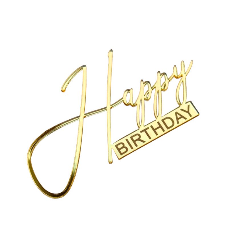 Cake decorating supplies Happy Birthday and Anniversary Dsic Acrylic Cake Topper cake decoration Supplier