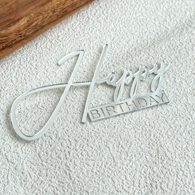 Cake decorating supplies Happy Birthday and Anniversary Dsic Acrylic Cake Topper cake decoration Supplier