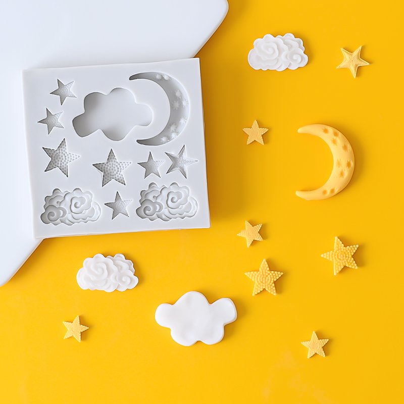 Star Moon silicone mold Cake decoration stamp board Silica gel mold tools fondant mould