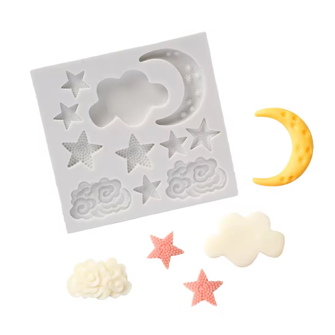 Star Moon silicone mold Cake decoration stamp board Silica gel mold tools fondant mould