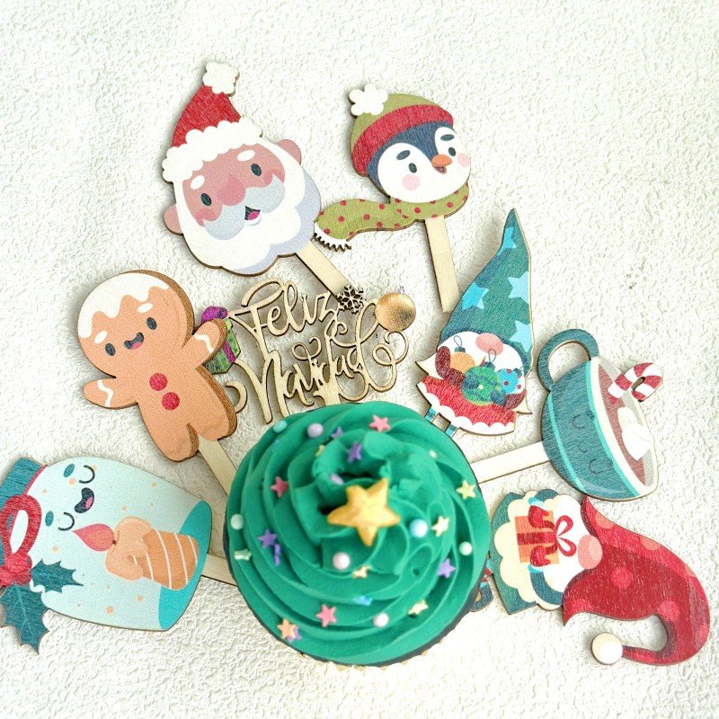 2025 Happy New Year Acrylic Cake Toppers Customizable Size Cake Accessories for Baking and Party Decorations