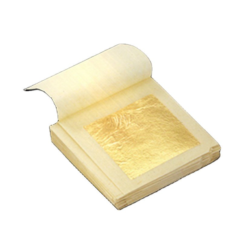 Wholesale 4.3*4.3cm 24K Edible Gold Leaf Sheet For food,Cakes,chocolate,and dessert Decoration