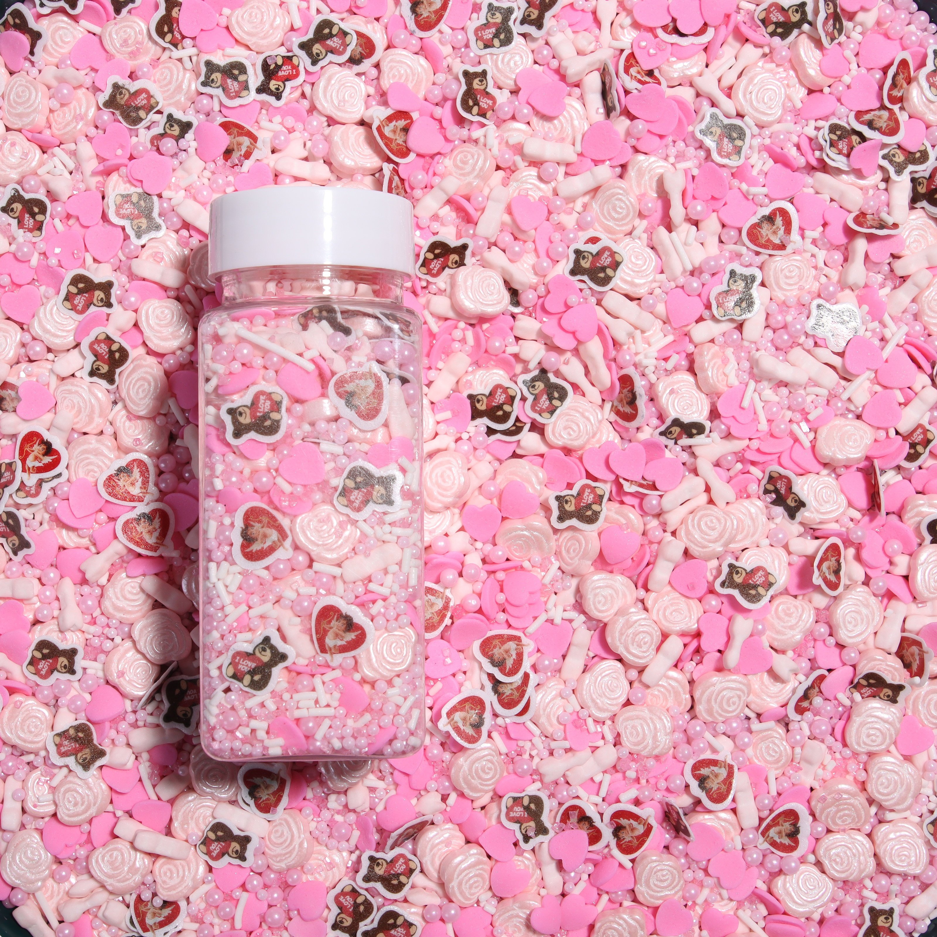 Lovebakery Rose Cake Sprinkles Wholesale Printed Edible Paper Sprinkles Cake Decoration for Valentine's day Cake Decoration