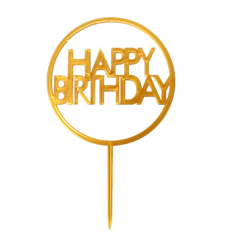 Homesun cake decorating tools acrylic glitter cupcake topper happy birthday cake topper supplies