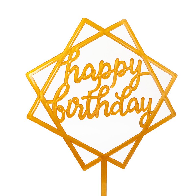 Homesun cake decorating tools acrylic glitter cupcake topper happy birthday cake topper supplies