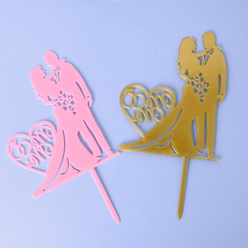 Homesun cake decorating tools acrylic glitter cupcake topper happy birthday cake topper supplies