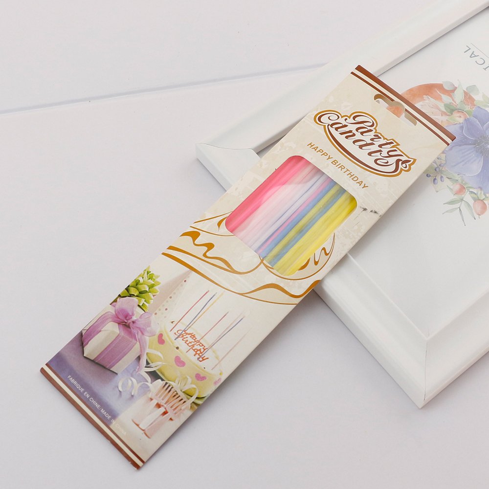 Factory Price Super Slim Multi- Color Spiral Re-lighting Birthday Cake Candles