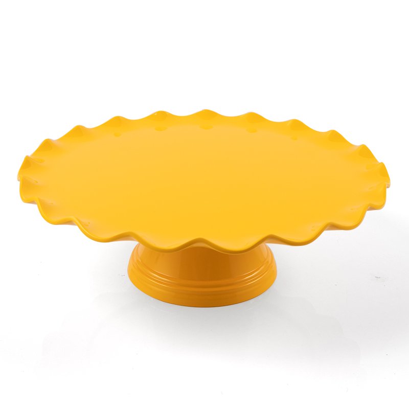 Custom Logo Melamine Cake Stand With Full Color Interior And Exterior Decal In Cool Assorted Colors