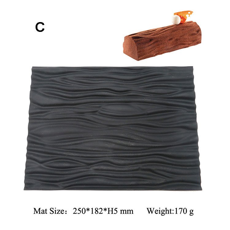 Swiss Roll Textured Mat Christmas Mousse Cake Silicone Mold DIY Swiss Roll Dessert Soap Candle Baking Accessories Decoration