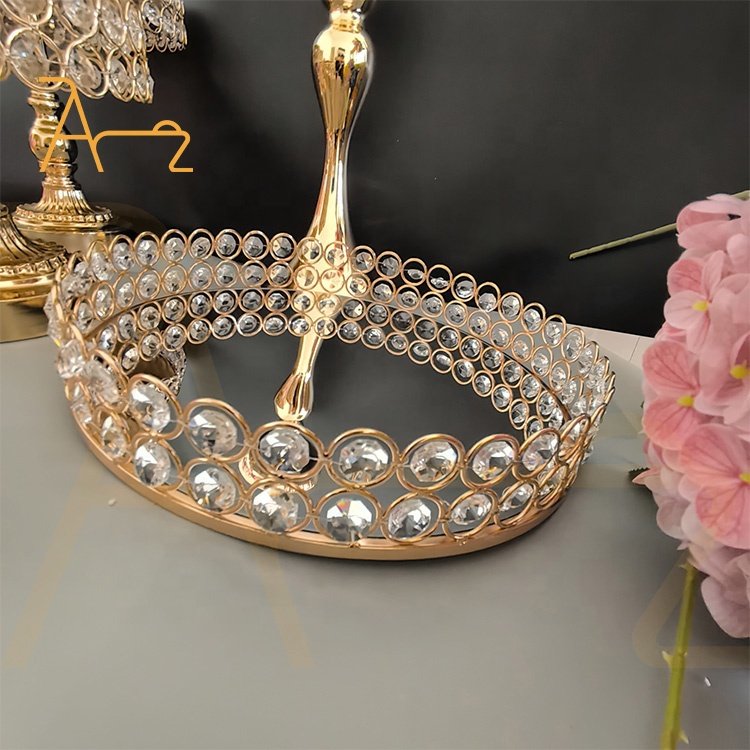 Wholesale wedding birthday table decoration dessert cake tower western style metal display pastry tray cake stands for events