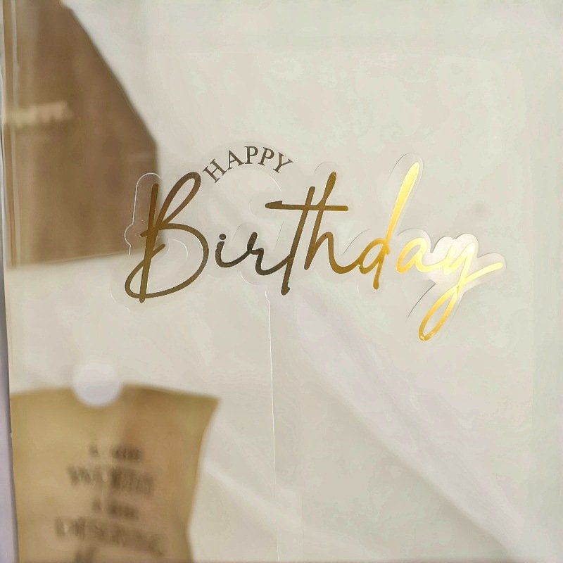Black Gold Acrylic Cake Decorating Topper Happy Birthday to You Oh Baby Cake Plugin Birthday Babyshower Party Cake Accessories